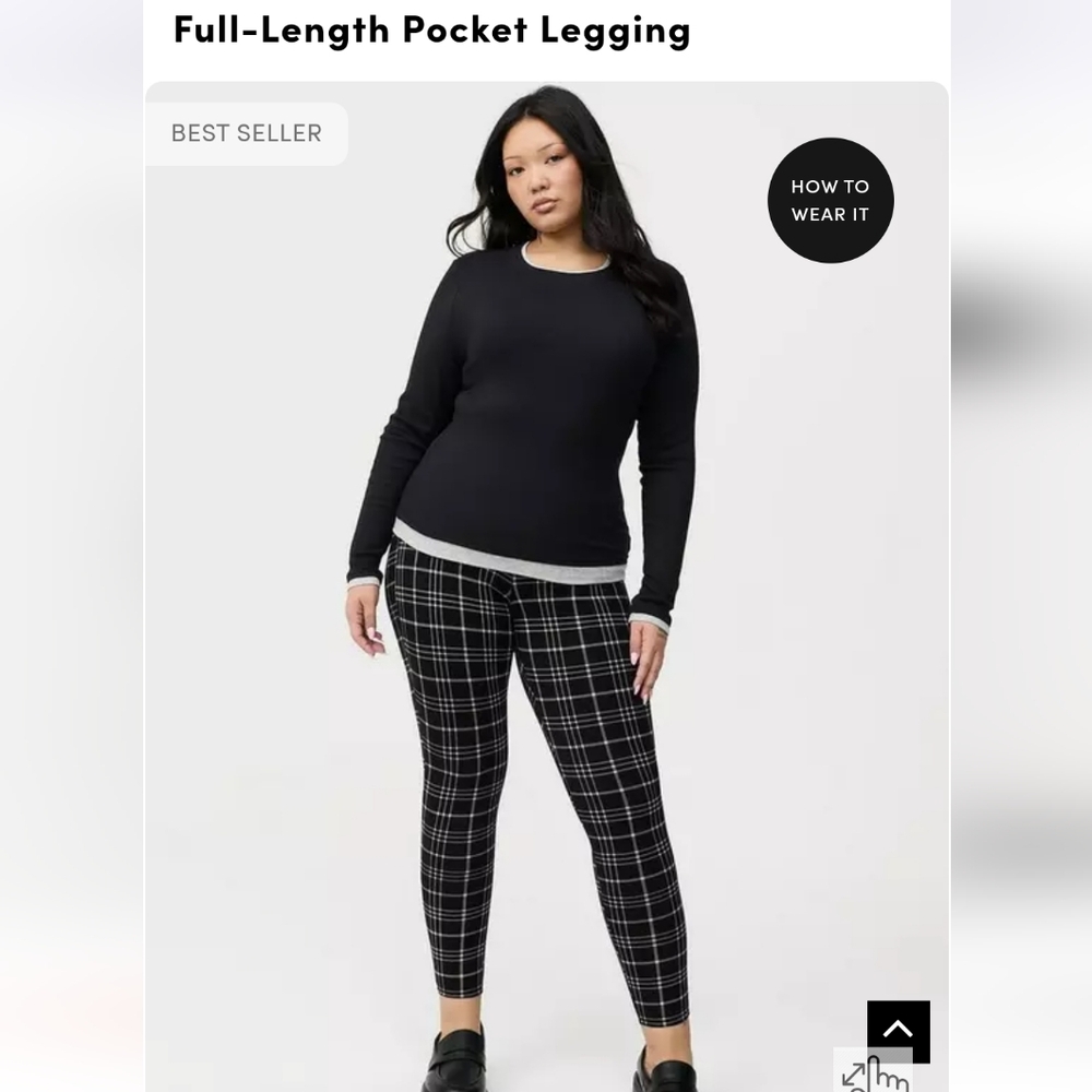 Torrid Black and White Checkered Leggings